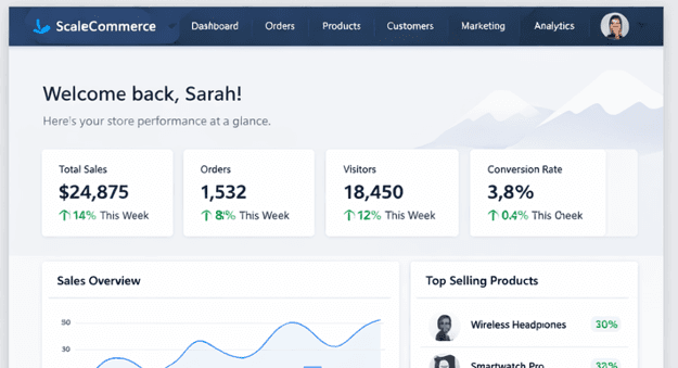 Commerce Scale Platform storefront preview