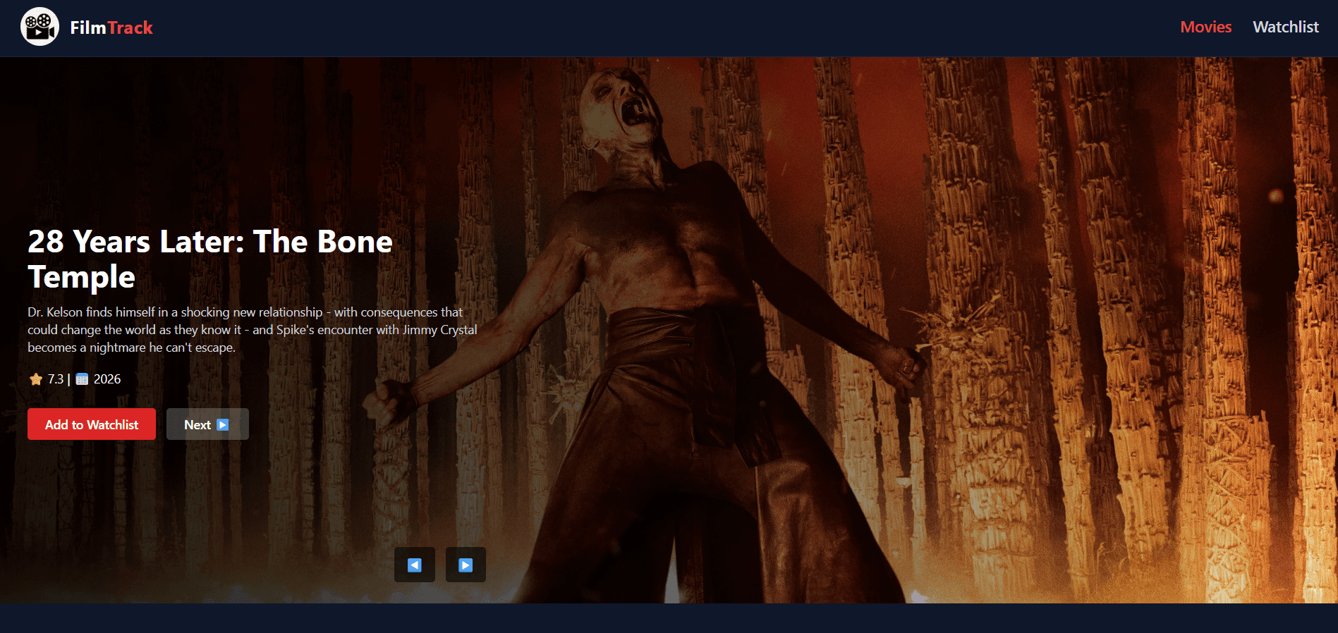 FilmTrack movie discovery platform preview
